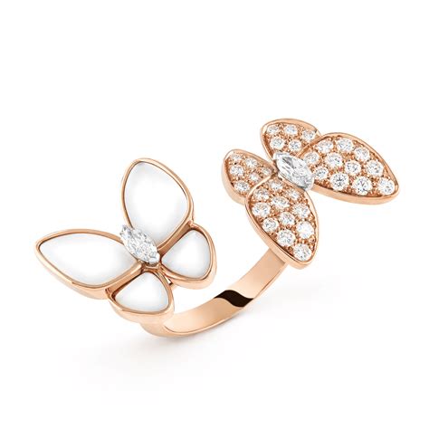 van cleef and arpels butterfly ring replica|butterfly ring van cleef arpels.